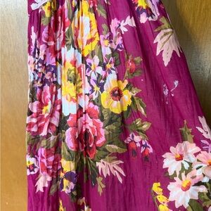 Elegant Floral A-Line Skirt in Rich Purple